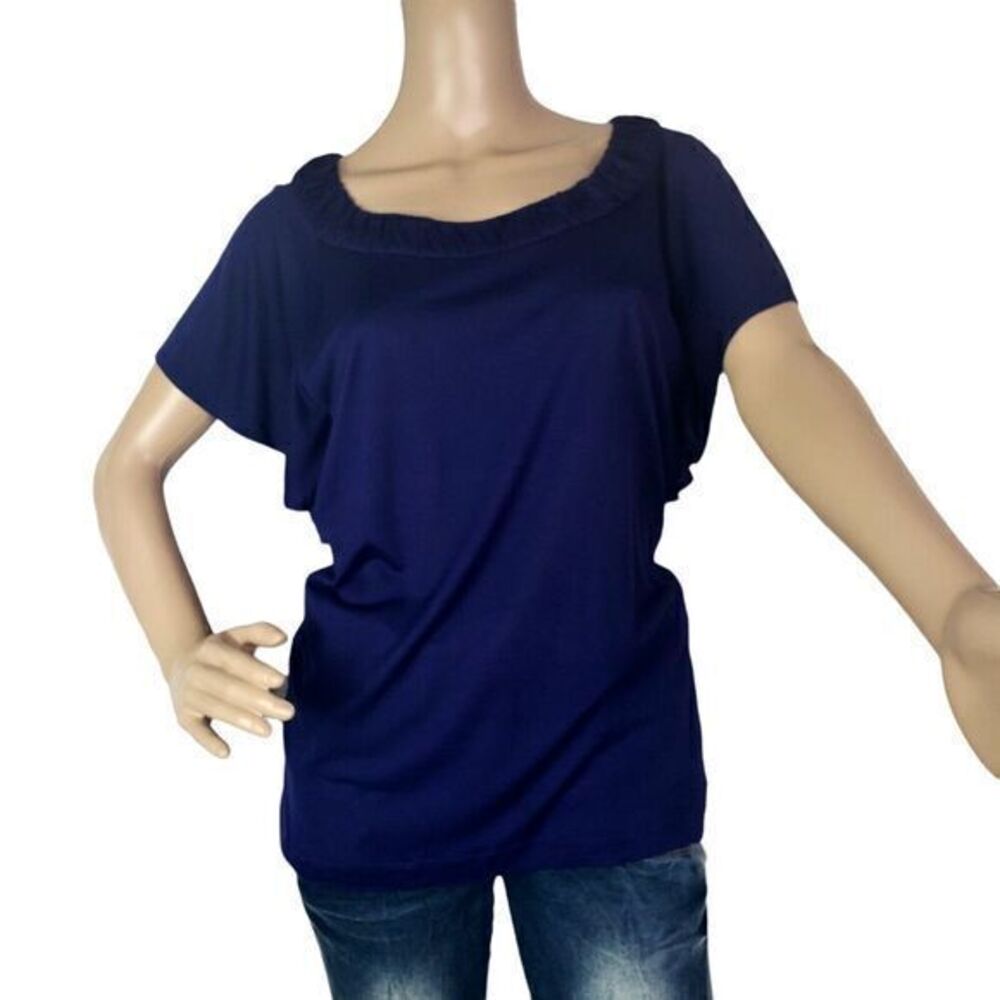Banana Republic Women's Draped Sleeve Flowy Blouse Top Size M Color‎ Blue